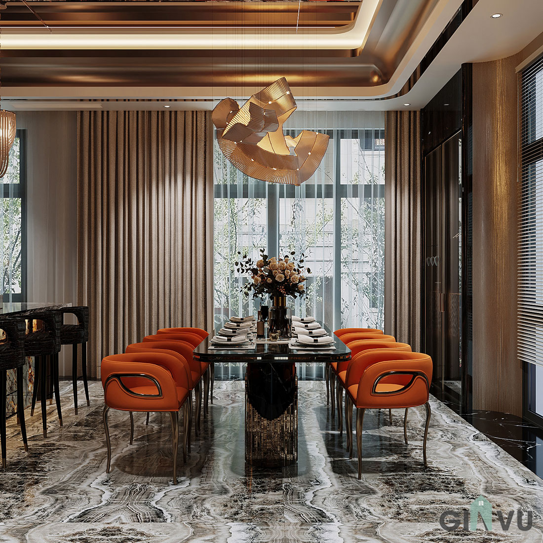 thiết kế thi công biệt thự Vinhomes Vũ Yên căn song lập 10