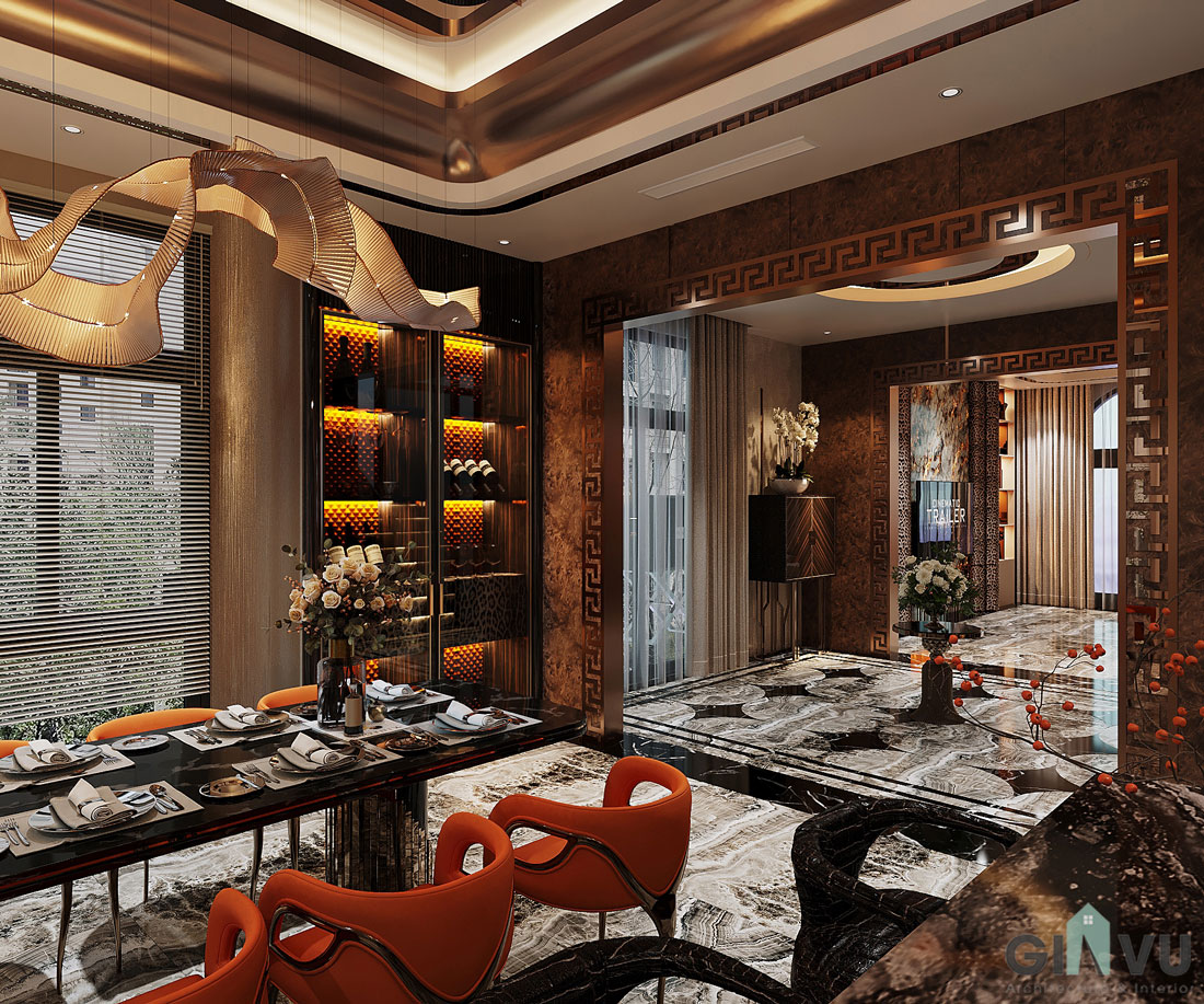 thiết kế thi công biệt thự Vinhomes Vũ Yên căn song lập 13