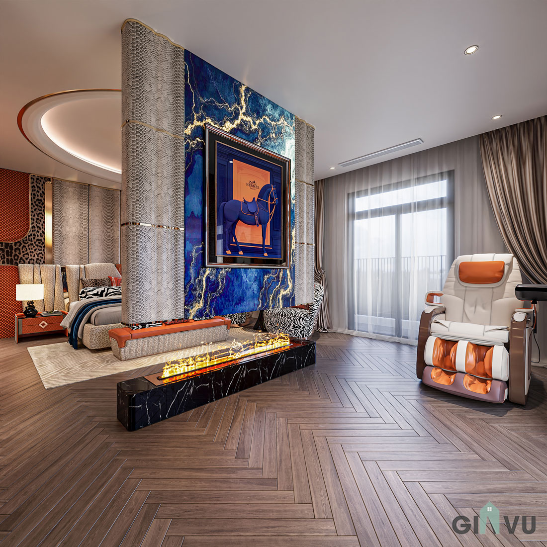 thiết kế thi công biệt thự Vinhomes Vũ Yên căn song lập 22