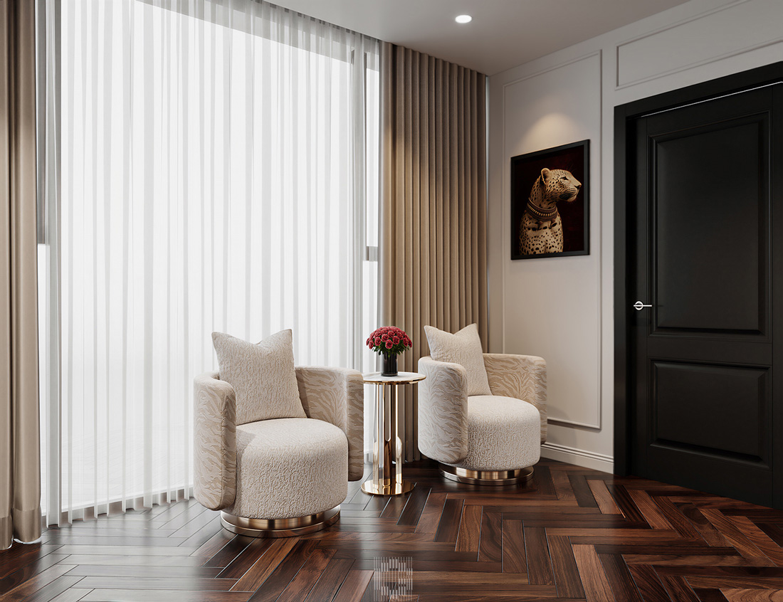thiết kế hoàn thiện biệt thự An Vượng Villa song lập 150m2 15