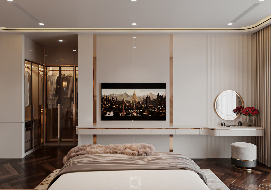 thiết kế hoàn thiện biệt thự An Vượng Villa song lập 150m2 20