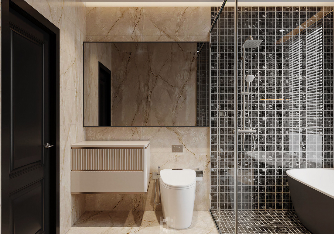 thiết kế hoàn thiện biệt thự An Vượng Villa song lập 150m2 24