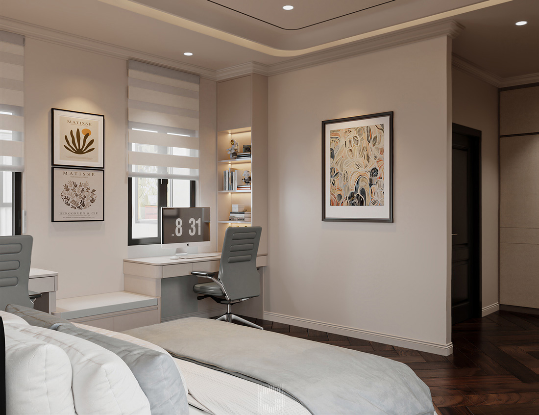 thiết kế hoàn thiện biệt thự An Vượng Villa song lập 150m2 29