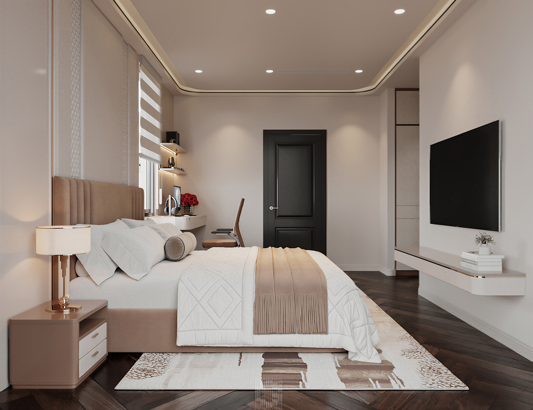 thiết kế hoàn thiện biệt thự An Vượng Villa song lập 150m2 46