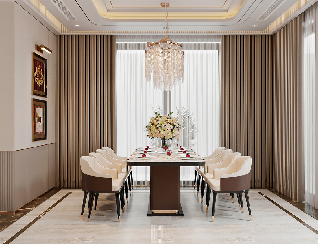 thiết kế hoàn thiện biệt thự An Vượng Villa song lập 150m2 5